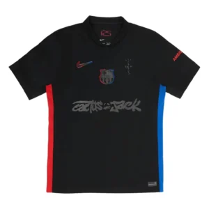 Camisa Barcelona Edição Especial Travis Scott 2025 Preta Masculina